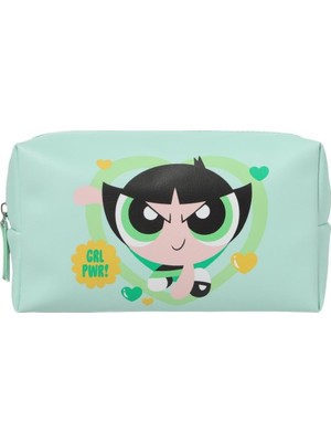 Buttercup Temalı Lisanslı Kare Kozmetik Çantası - Powerpuff Girls