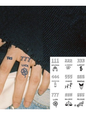 15 Adet Mini El Bilek Parmak Dövmeleri Yarı Kalıcı Geçici Bilek Parmak ve El Dövmesi Tattoo Modelleri