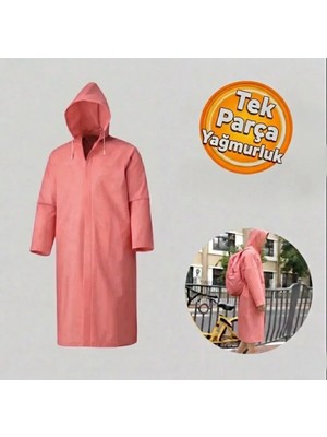 Ecole Eva Pembe Renk Yağmurluk 132 Gram Yağmurluk 66X115 cm