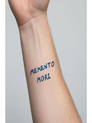 Momento Mori Minimal Yarı Kalıcı Geçici Dövme 1 Ay Kalıcı Yapıştırma Dövme 5x5 cm