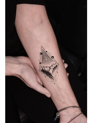 Bearpear Manzara Dövmesi, Geometrik Dövme, Kampçı Geçici Dövme, Apex Tattoo, Geçici Dövme