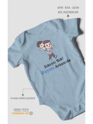 Morivo Kids Dayıya Özel Kısa Kollu Bebek Body %100 Pamuk