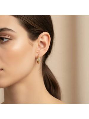 Xuping Jewelry Stil Incisi/xupıng Jewelry Minimal Halka Küpe