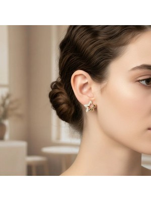 Xuping Jewelry Stil Incisi/xupıng Jewelry Yıldız Zirkon Taşlı Küpe