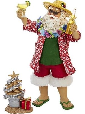 Kurt Adler Fabriche' Beach Noel Baba, 25 Cm, 2 Parça Set