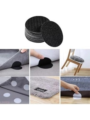 Halı Kilim Koltuk Örtüsü Sabitleyici Kaydırmaz Cırt Yıkanabilir Kendinden Yapışkanlı Ped Halı Kaydırmaz 20'li Set
