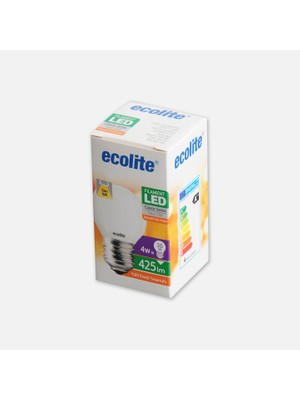 Ecolite Soft Filament G45 4 W Beyaz Klasik E27 Duy LED Ampul (5'li Paket)