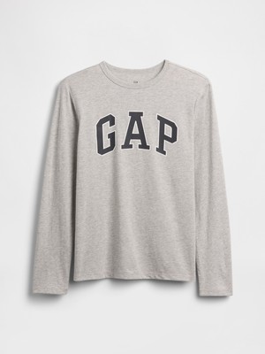 Gap Erkek Çocuk Gri Gap Logo T-Shirt