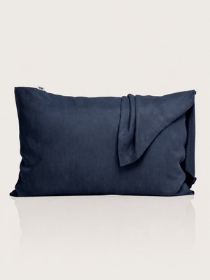 Hedie Nara Navy %100 Cupro Vegan İpek Yastık Kılıfı - Anti Aging Cilt ve Saç Bakımı 50x70 cm