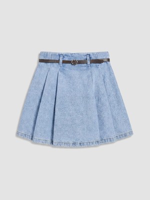 Lc Waikiki Yeni Sezon Pileli Kız Çocuk Jean Şort Etek