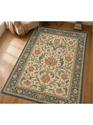 Vivense Vintage Lotus Dokulu Dokuma Taban Halı, 690 Yng 150X230 cm
