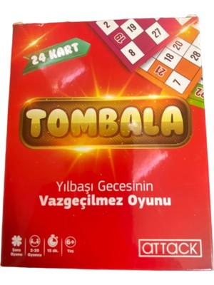 Attack Tombala Oyunu 24 Kart Yılbaşı Gecesinin Vazgeçilmez Oyunu 2-20 Oyuncu 6+ Yaş