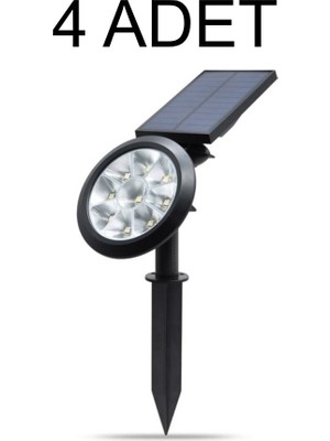 Cata 4 Adet Set CT-7320 Amber Mila 18 W Kazıklı LED Solar Bahçe Armatürü