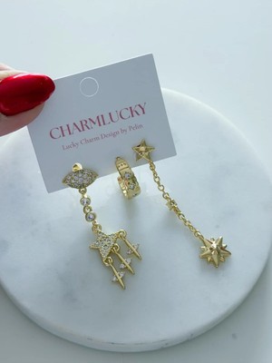 Charmlucky 3lü Küpe Seti