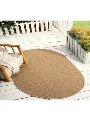 Vivense Dia Antibakteriyel Oval Jüt Halı, Bej 672 160X230 cm