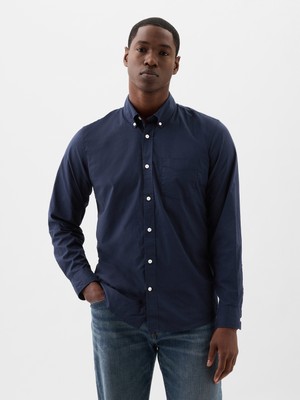 Gap Erkek Lacivert Standard Fit Oxford Gömlek