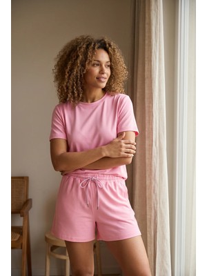 Katia & Bony Kadın Basic Modal Tişört Pembe