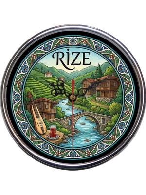 Bsb Rize Temalı Duvar Saati 16CM A1557