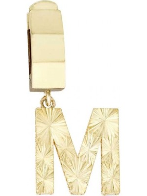 Altın M Harfi Charm Kolye Ucu T076411
