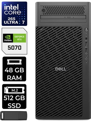 Dell Pro Max T2 Core Ultra 7 265 Rtx 5070 12GB 48GB Ram 512GB SSD WIN11 Home FCT2250416P361 Masaüstü Iş Istasyonu + Per4 USB Bellek