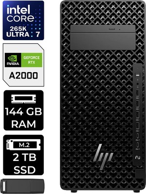 Hp Z2 G1I Core Ultra 7 265K Rtx 2000 Ada 16GB 144GB Ram 2tb SSD Freedos A2KR1ESPN339 Masaüstü Iş Istasyonu + Per4 USB Bellek