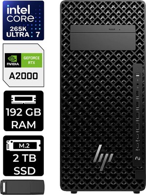 Hp Z2 G1I Core Ultra 7 265K Rtx 2000 Ada 16GB 192GB Ram 2tb SSD WIN11 Pro A2KR1ESPN441 Masaüstü Iş Istasyonu + Per4 USB Bellek