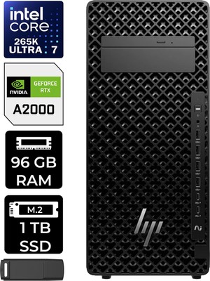 Hp Z2 G1I Core Ultra 7 265K Rtx 2000 Ada 16GB 96GB Ram 1tb SSD WIN11 Home A2KR1ESPN374 Masaüstü Iş Istasyonu + Per4 USB Bellek