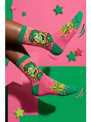 Unisex Pop Art Karikatürlü Soket Çorap