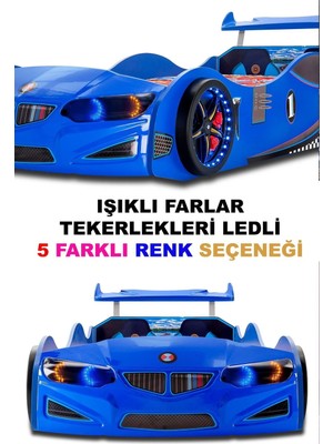 İnegöl'den Eve Gt2 - Bmw - Arabalı Yatak  - Tekerlekleri Ledli.
