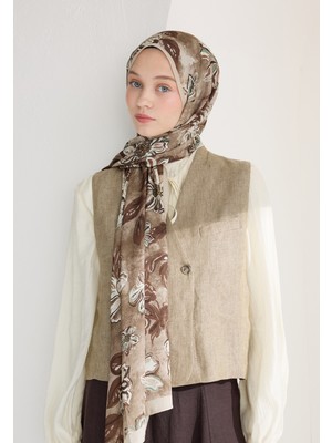 Fresh Scarfs Jasmine Floş Viskon Şal Bej