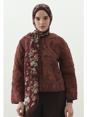 Fresh Scarfs Secret Pearl Desenli Pamuk Viskon Şal Bordo
