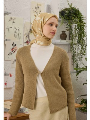 Fresh Scarfs Perla Desen Pamuk İpek Eşarp Gold