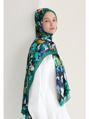 Fresh Scarfs Vinnie Floş Viskon Şal Derin Yeşil