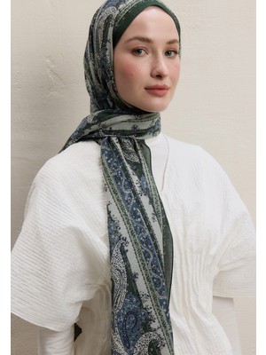 Fresh Scarfs Paisley Elegance Desen Şal Zümrüt Yeşili