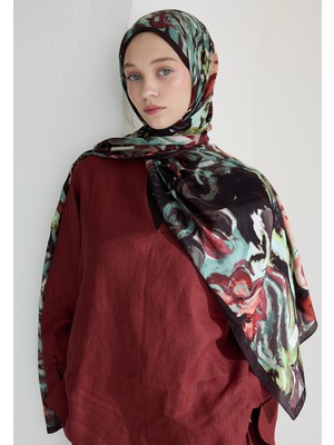 Fresh Scarfs Rosie Floş Viskon Şal Kahve