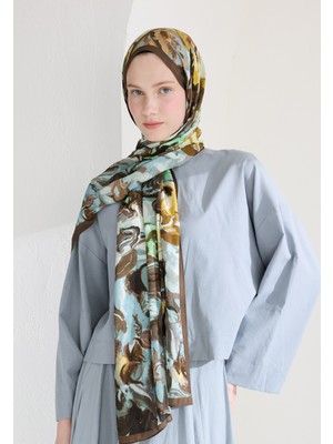 Fresh Scarfs Rosie Floş Viskon Şal Tozlu Kahve