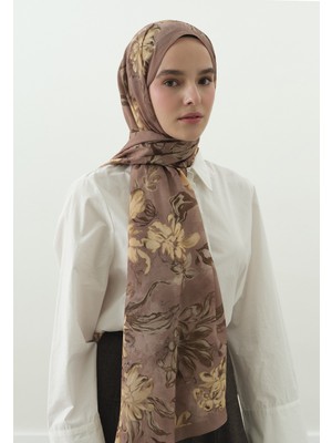 Fresh Scarfs Norah Desenli Pamuk Viskon Şal Gülkurusu