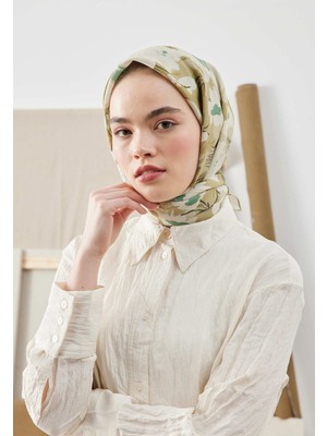 Fresh Scarfs Multi Flower Desen Pamuk İpek Eşarp Adaçayı