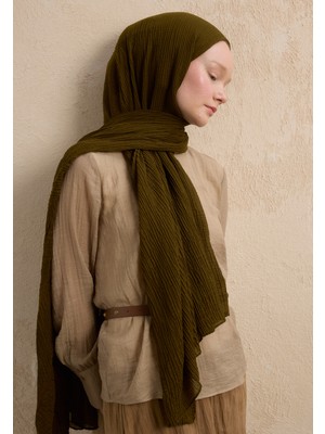 Fresh Scarfs Modal Krinkıl Şal Toprak