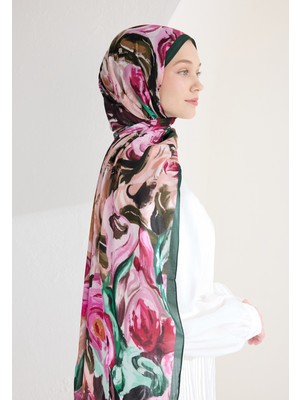 Fresh Scarfs Rosie Floş Viskon Şal Yeşil