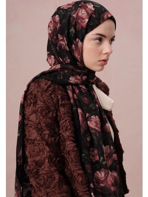 Fresh Scarfs Wild Rose Desen Vual Şal Gülkurusu