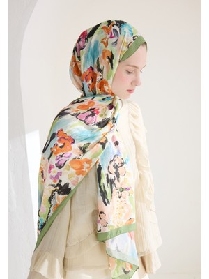 Fresh Scarfs Vinnie Floş Viskon Şal Çağla
