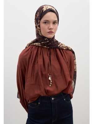 Fresh Scarfs Felicie Desen Şal Bordo