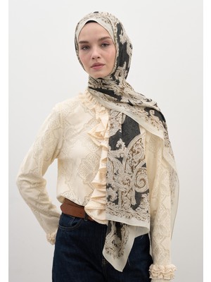 Fresh Scarfs Wild Paisley Desen Şal Antrasit