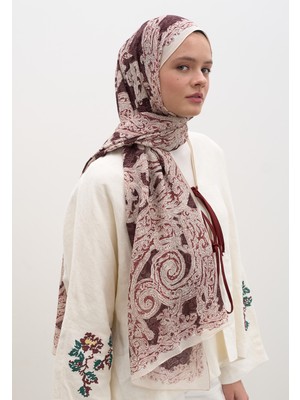 Fresh Scarfs Wild Paisley Desen Şal Bordo