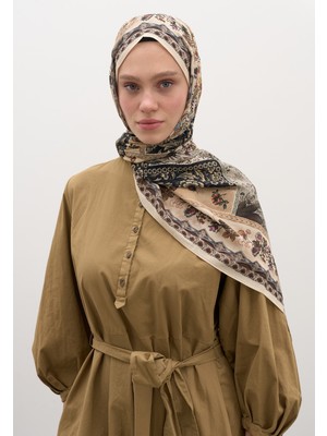 Fresh Scarfs Wild And Pure Desen Şal Bej