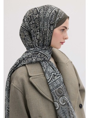 Fresh Scarfs Nordic Paisley Desen Şal Antrasit