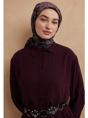 Fresh Scarfs Freda Desen Pamuk İpek Eşarp Gülkurusu