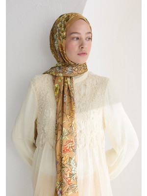 Fresh Scarfs Valentina Floş Viskon Şal Tarçın Kabuğu