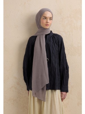 Fresh Scarfs Modal Krinkıl Şal Metalik Gri